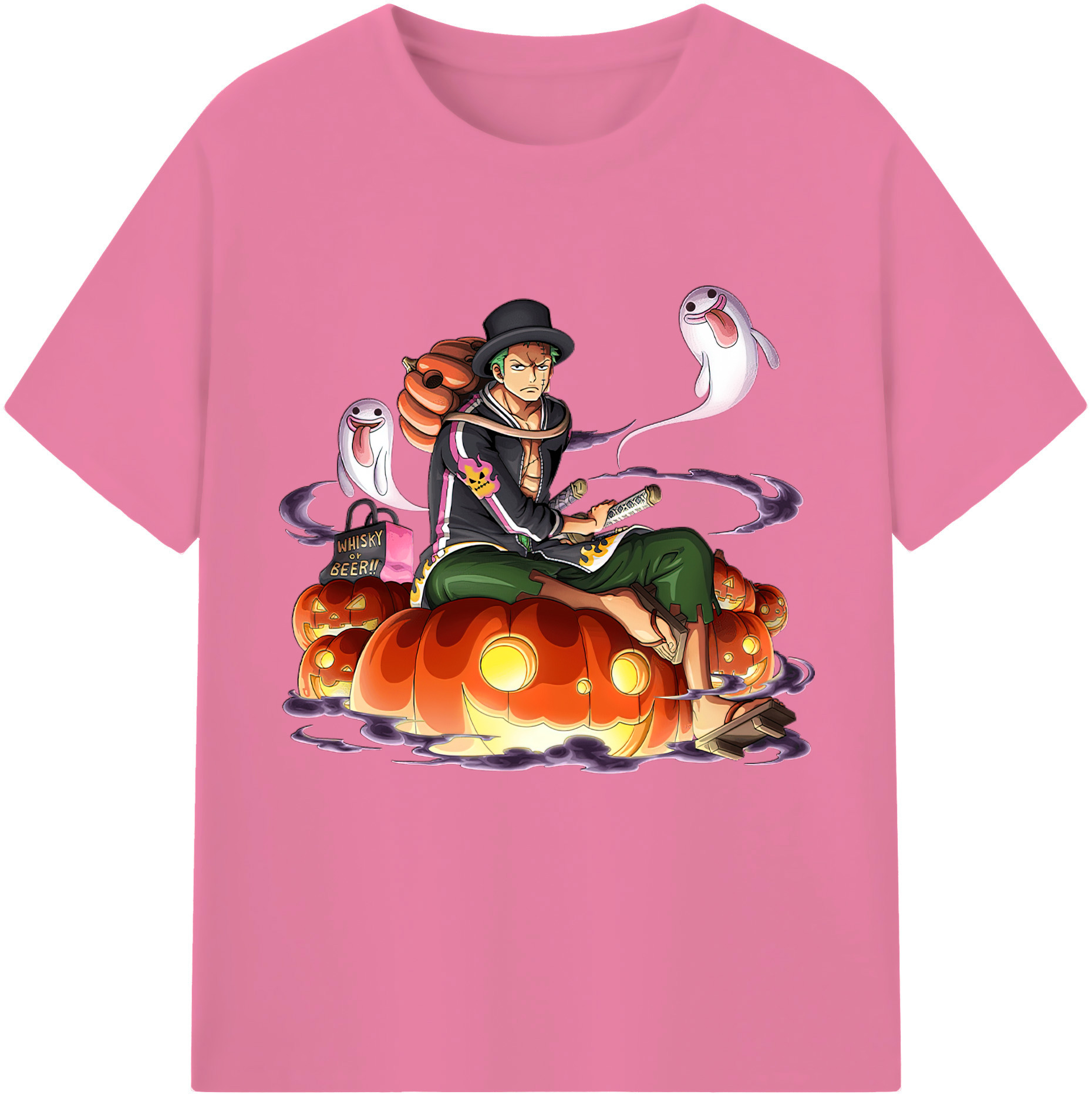 ワンピース ロロノア・ゾロ ONE PIECE Roronoa Zoro 綿100％半袖Tシャツ（フロントプリント）